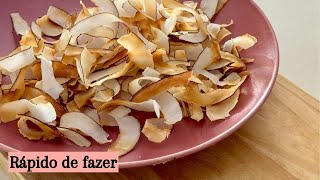 Chips de coco na AIRFRYER snack saudável [upl. by Zalucki859]