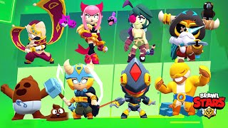 ALL NEW BRAWLERS amp SKINS ANIMATIONS Brawl Stars New Update [upl. by Custer]