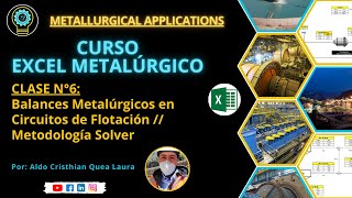 💻📚✅ Clase N°6 Balances Metalúrgicos en Circuitos de Flotación  Metodología Solver [upl. by Benco]