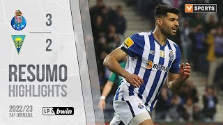 Highlights  Resumo FC Porto 32 Estoril Praia Liga 2223 24 [upl. by Toddy]