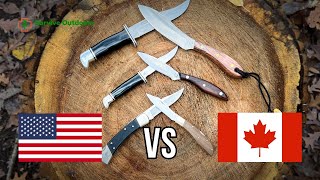 Knife Review and Comparisons  BUCK vs GROHMAN [upl. by Akinyt]