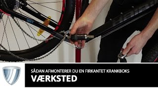 Sådan afmonterer du en krankboks med firkantet aksel samt Octalink [upl. by Artemus]