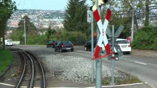 Stadtbahn Stuttgart linia U10 Zahnradbahn quotZackequot  führerstandsmitfahrt [upl. by Hgielah]