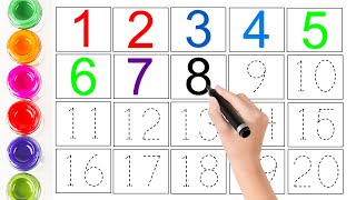 123 Numbers  1234 Number Names  1 To 20 Numbers Song  12345 learning for kids  Counting Numbers [upl. by Range]