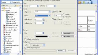 FrontPage Tutorial Formatting Tables Microsoft Training Lesson 116 [upl. by Fidela370]