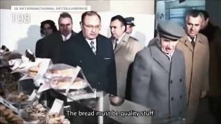 Working visit of the President of Romania at a grocery store Bucharest 1989 [upl. by Aerdnwahs]