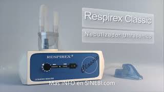 Nebulizador Ultrasonico Respirex Classic Clasico o Profesional Temporizado SINEBI [upl. by Reteip]