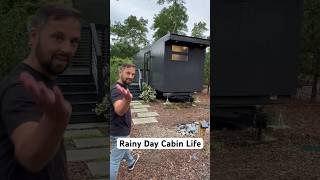 Rainy Day Cabin Life Glamping in Cape Cod glamping camping cabinlife [upl. by Roberto982]