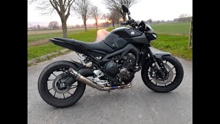 YAMAHA MT09 WITH AUSTIN RACING EXHAUST No DB Killer Installed [upl. by Gregoire]