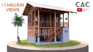 Simple Farmhouse  Tropical House  5x6m  Two Bedroom [upl. by Fillbert]