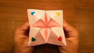 How To Make a Paper Fortune Teller  EASY Origami [upl. by Eirolav]