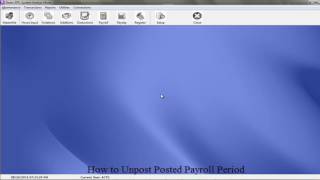 HOW TO UNPOST POSTED PAYROLL PERIOD Transactions Module [upl. by Schou]