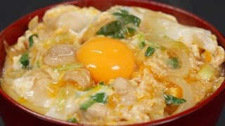 Oyakodon Recipe Chicken and Egg Bowl Topped with Extra Egg Yolk  Cooking with Dog [upl. by Alleacim]