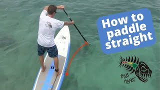 SUP Tips How to paddle straight on a Stand Up Paddleboard reverse J stroke [upl. by Vastah]