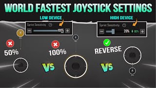 World Fastest Joystick Settings Guide BGMI amp PUBG  50Vs 100Vs 150 Best Joystick Size amp Placement [upl. by Keenan]