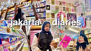 WEEK IN MY LIFE 🛍️👗🎀 korean outfit coffee amp book hunting at blok m little bangkok plaza indonesia [upl. by Neeruan758]