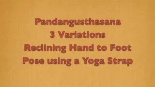 Reclining Hand to Foot pose 13 using a Yoga Strap [upl. by Ainesy]