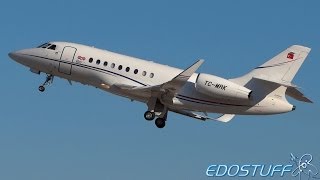 Dassault Falcon 2000EX  Beautiful Landing and Takeoff from Split airport SPULDSP [upl. by Tarrsus643]