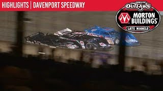 World of Outlaws Morton Buildings Late Models Davenport Speedway July 24th 2019  HIGHLIGHTS [upl. by Ardnic885]