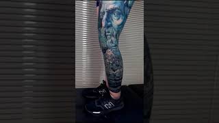 Leg Tattoo For Men  Thigh Tattoo Done By Master TuDen88 Shorts [upl. by Massingill]