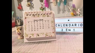 Calendario 2 en 1TUTORIAL SCRAPBOOKING [upl. by Jarrow]