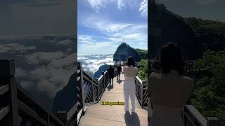 Tianmen Mountain Zhangjiajie China青山如墨，云舞弄丹青，这就是湖南张家界天门山Amazing cliff landscapes in China [upl. by Ailadi16]