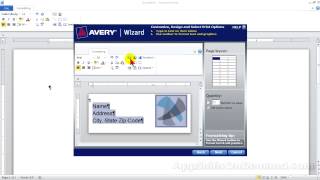 Avery Wizard Lesson 5  Avery address label 5160 basic design [upl. by Anilocin]