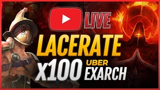 x100 UBER Exarch🔴LACERATE Gladiator Build PoE 325 [upl. by Harding471]