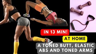 The workout will tighten your buttocks the first time  Press  arms in 12 minutes With equipment [upl. by Melburn]