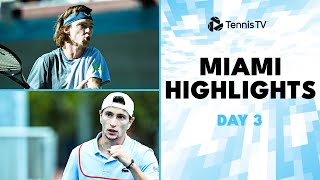 Rublev Faces Machac Humbert and Van de Zandschulp Clash  Miami 2024 Day 3 Highlights [upl. by Yruam501]