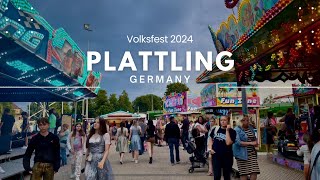 4K Volksfest 2024  Plattling  Rundgang Impressionen  alle Fahrgeschäfte [upl. by Neile]