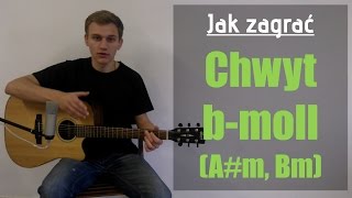 Jak zagrać Chwyt Gitarowy bmoll Akord Bm Am aismoll na gitarze  JakZagracpl [upl. by Bork]