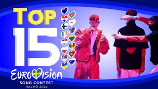 Eurovision 2024  Top 15 Based On The Oddsmakers  Semifinal 1 [upl. by Nodlehs]