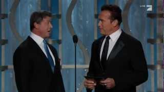 Sylvester Stallone amp Arnold Schwarzenegger Present at the 2013 Golden Globes [upl. by Pepe631]