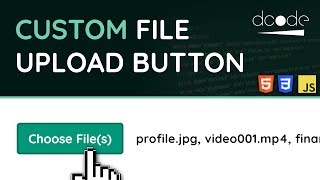 Custom File Upload Button with FileList  HTML CSS amp JavaScript Tutorial [upl. by Roux]