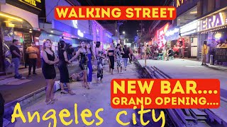 Saturday Night in Angeles City New Korean Bar Grand Opening on Walking Street [upl. by Neu401]