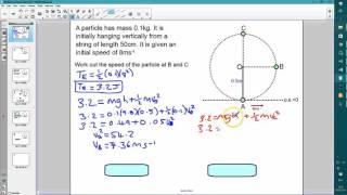 Vertical circular motion 1 Mechanics 2 AQA M2 [upl. by Camilla]