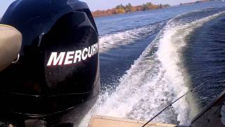 Evinrude Etec 115 hp Wide open 52mph [upl. by Thetis]