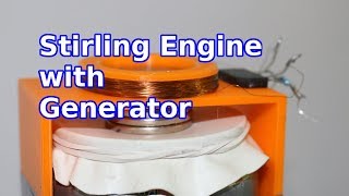 Stirling Engine with Electric Generator [upl. by Atinram]