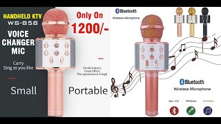 HandHeld KTV  WS 858  Voice Changer Mic Unboxing Only On 1200Rs [upl. by Oigile]