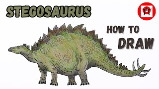 How to draw Stegosaurus [upl. by Harbison]