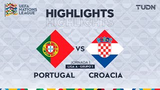 HIGHLIGHTS  Portugal vs Croacia  UEFA Nations League 2024  TUDN [upl. by Legim]