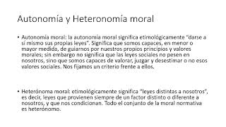 Autonomía y Heteronomía moral [upl. by Alarise]