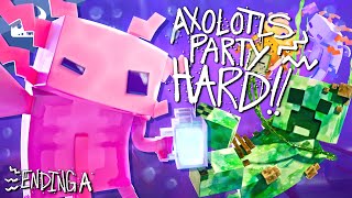 MINECRAFT AXOLOTL RAP  quotAxolotls Party Hardquot  Animated Music Video VERSION A [upl. by Lodovico]