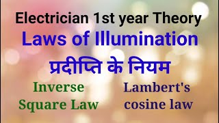 Electrician 1st Year Theory Illumination Part3 Laws of illumination hindi me [upl. by Nosak]