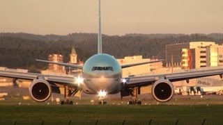 Flugzeuge am Flughafen Zürich ZRH Start und LandungAirplanes Aeroplanes avión [upl. by Hussey]