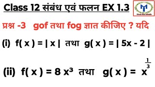 Class 12 Maths  संबंध एवं फलन  Ex 13 Q3 Solution  फलनों का संयोजन  Composition of functions [upl. by Arrak295]