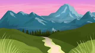 Procreate timelapse mountain vista [upl. by Mharg]