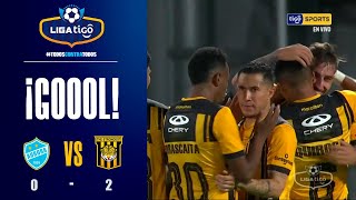 ¡Gol de The Strongest Luciano Ursino ganó por aire para conectar de cabeza y anotar el segundo [upl. by Eyks]