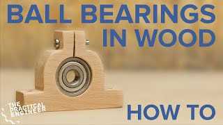 How to make bearing mounts from wood  Use bearings in your woodworking projects [upl. by Fleeman904]